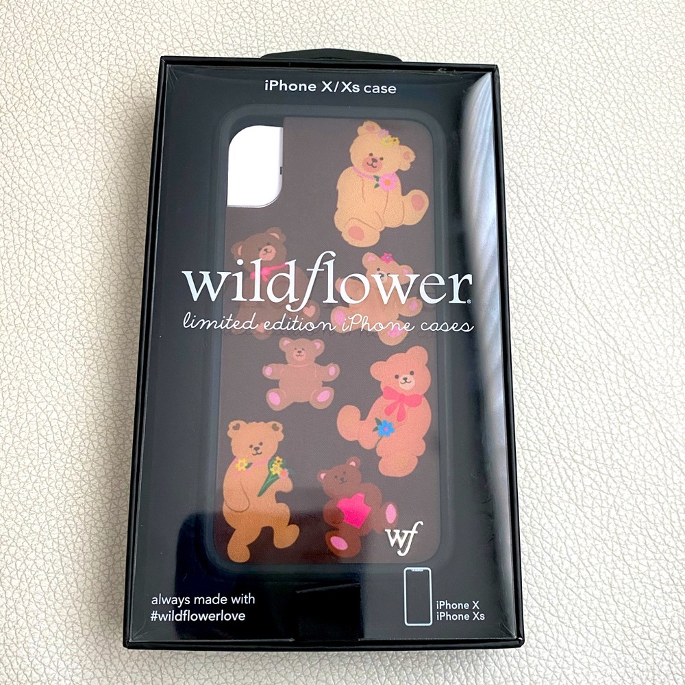 teddy bear wildflower phone case - Picture 1 of 1